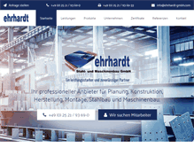 Tablet Screenshot of ehrhardt-gmbh.com